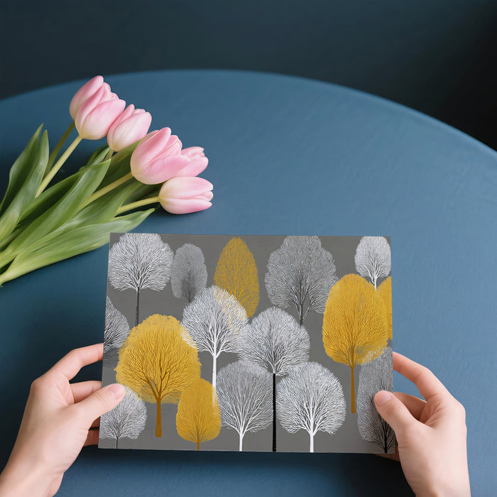 Autumn Grove Mural Wallpaper | Chic Scandinavian Design