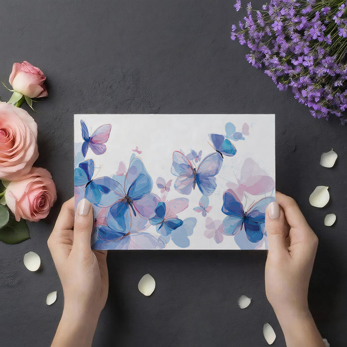 Ethereal Butterfly Swarm Mural Wallpaper | Watercolor Art