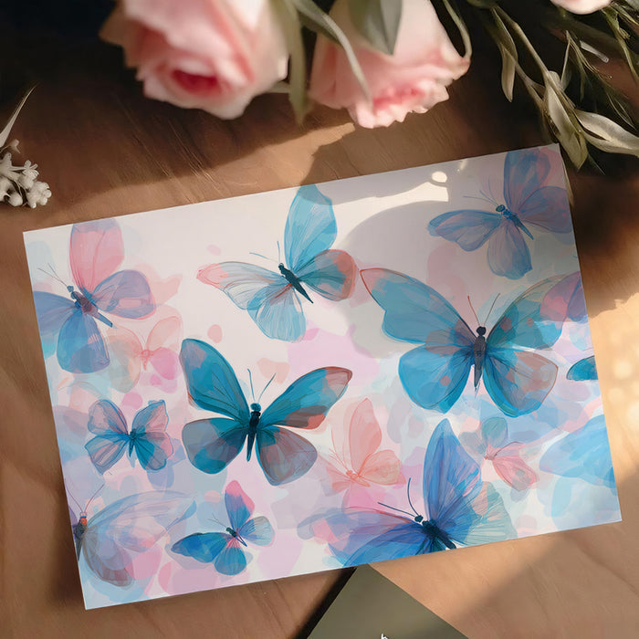 Dreamy Butterfly Swarm Mural Wallpaper | Pastel Watercolor Art