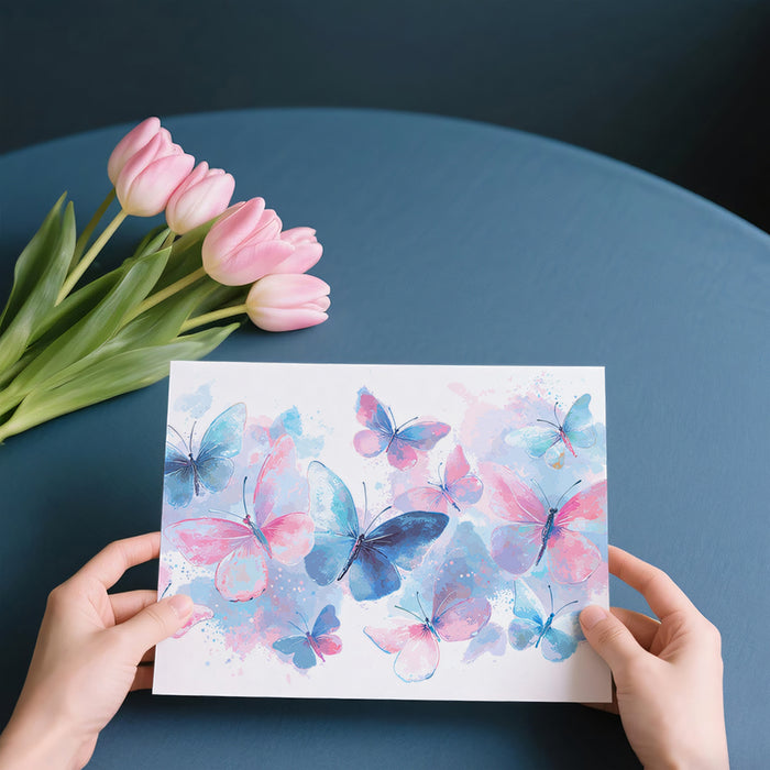 Butterfly Swarm Mural Wallpaper | Watercolor Art