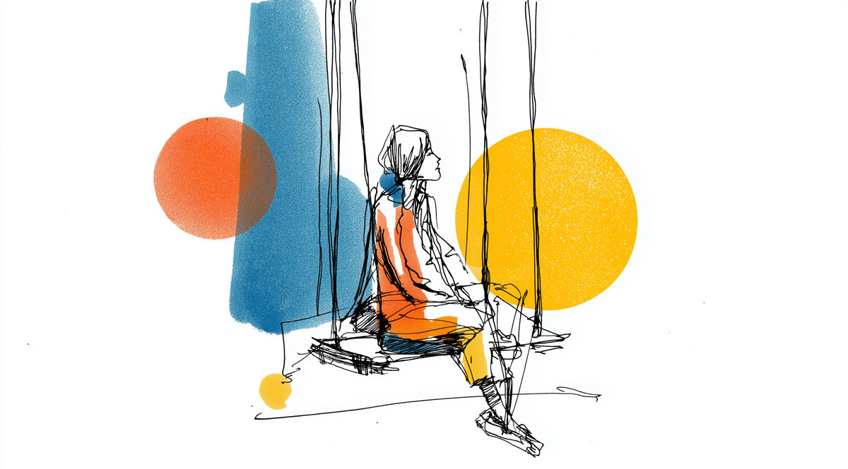 Abstract Swing Mural Wallpaper | Modern Graphic Art