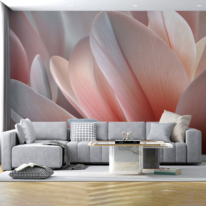 Soft Glow Floral Mural Wallpaper | Romantic Gradient Pink Petals for Modern Interiors