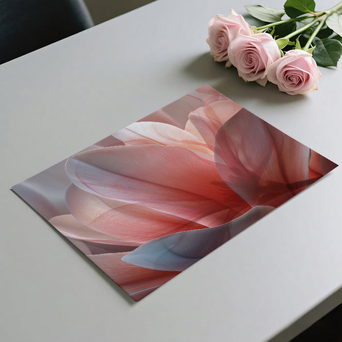 Translucent Orchid Floral Mural Wallpaper | Dreamy Pink & White for Zen Spaces