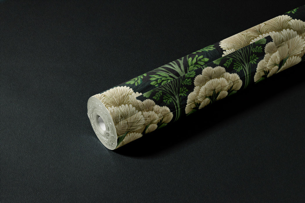 Elegant Forest Botanical Mural Wallpaper | Art Deco Tree Pattern
