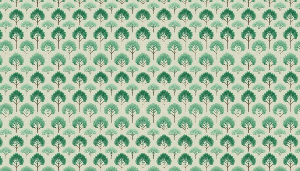 Modern Tree Pattern Mural Wallpaper | Geometric Forest Print