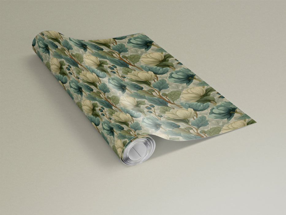 Vintage Floral Mural Wallpaper | Classic Botanical Pattern