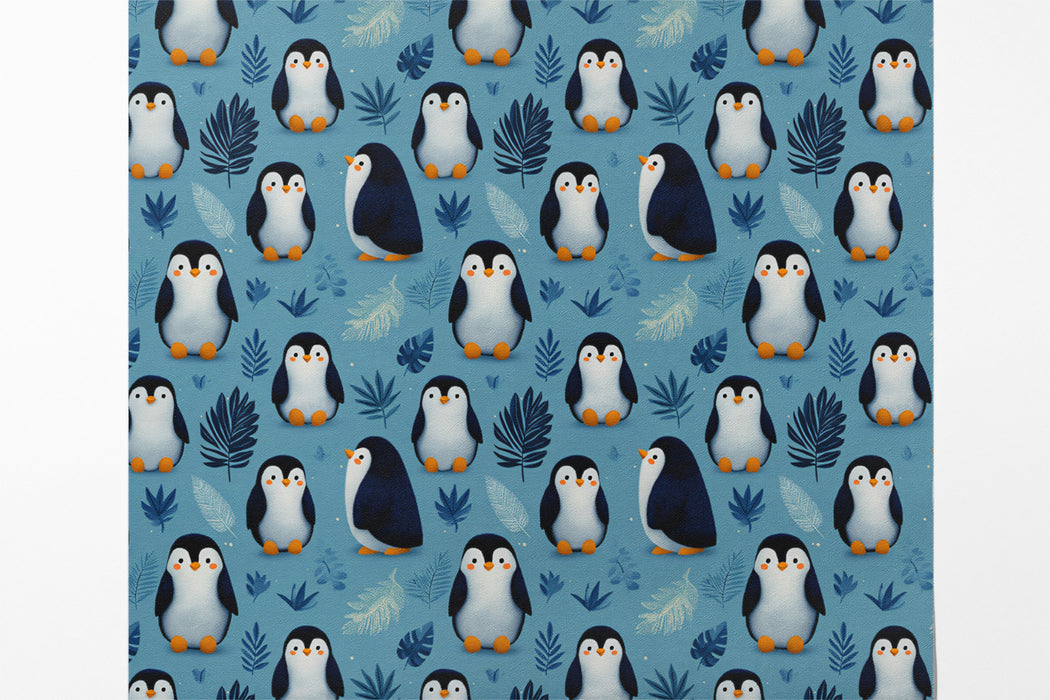 Cute Baby Penguin Mural Wallpaper | Adorable Antarctic Pattern