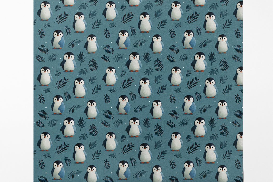 Cute Baby Penguin Mural Wallpaper | Adorable Antarctic Pattern