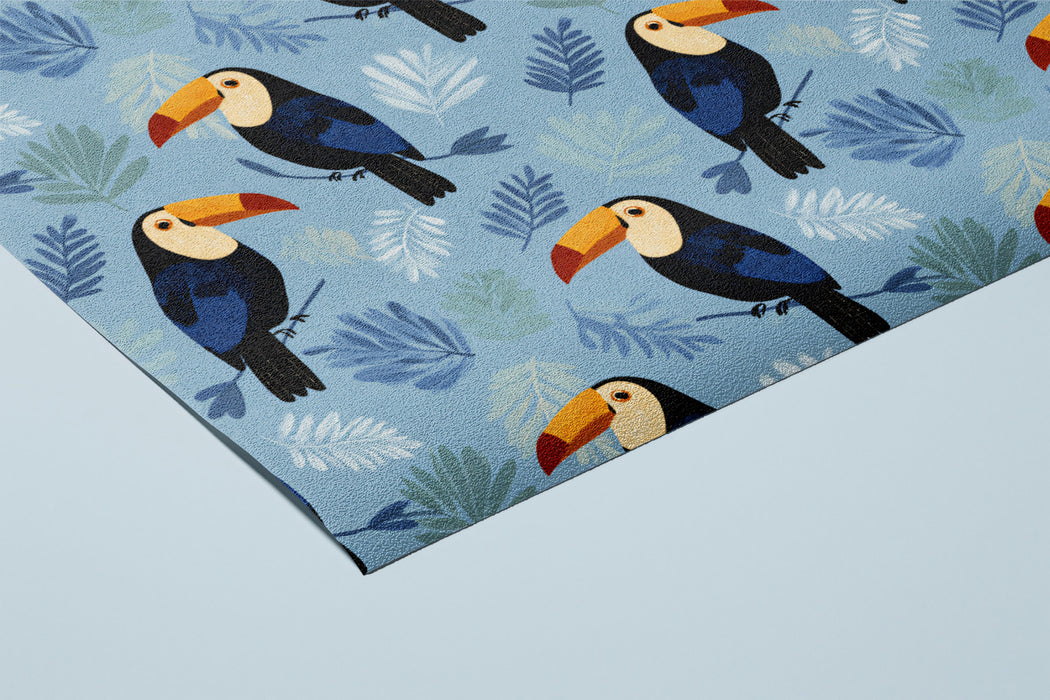 Whimsical Toucan Pattern Mural Wallpaper | Modern Tropical Birds