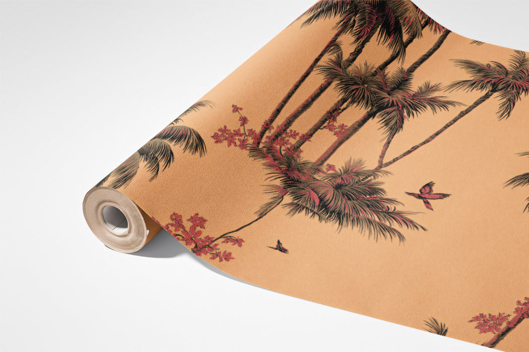 Vintage Palm Tree Mural Wallpaper | Elegant Tropical Print