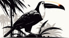 Toucan Mural Wallpaper in Bedroom | Various Colors (Blue, Orange, Yellow, etc.) of Toucan