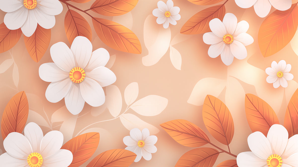 Abstract Floral Mural Wallpaper | Modern Botanical Print