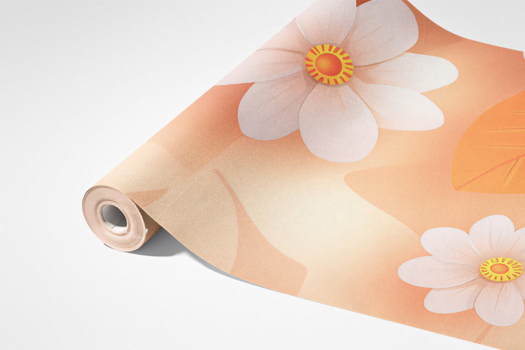 Abstract Floral Mural Wallpaper | Modern Botanical Print