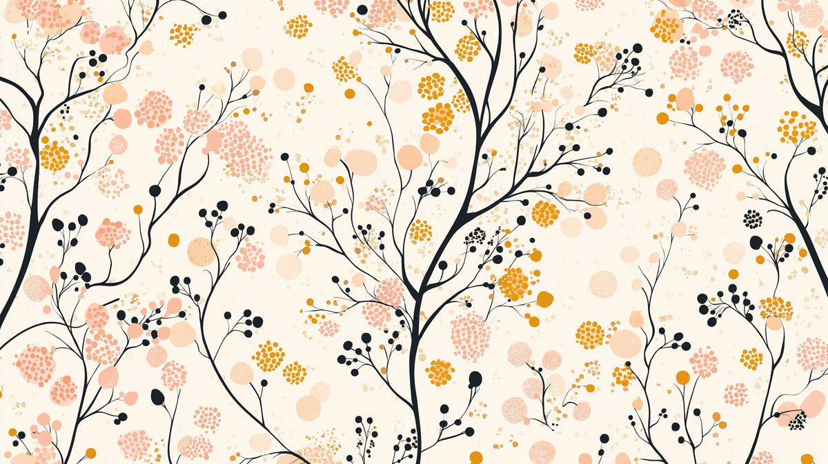Abstract Tree Branches Mural Wallpaper | Modern Botanical Print