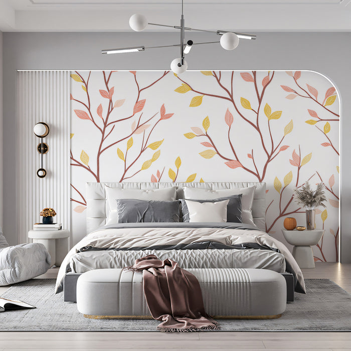 Minimalist Tree Branches Mural Wallpaper | Elegant Modern Print