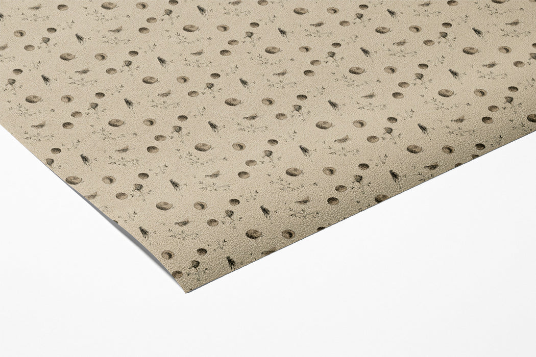 Celestial Speckle Mural Wallpaper | Bird & Moon in Earthy Tones