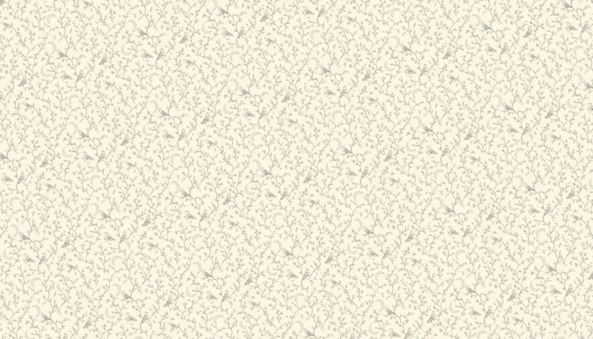 Ethereal Garden Mural Wallpaper | Soft Gray & Ivory