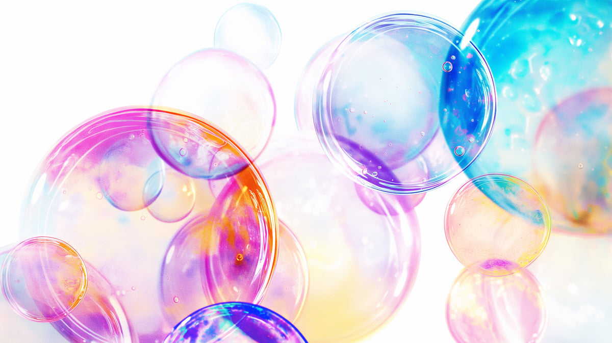 Iridescent Bubble Mural Wallpaper | Vibrant & Abstract