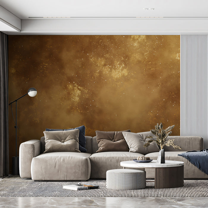 Distressed Gold Foil Mural Wallpaper | Textured & Rustic