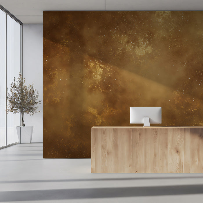 Distressed Gold Foil Mural Wallpaper | Textured & Rustic