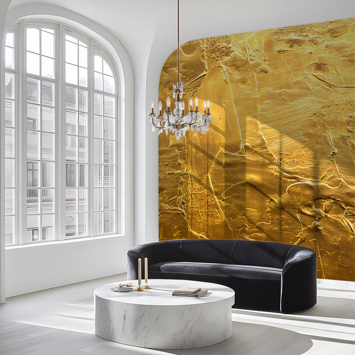 Abstract Gold Texture Mural Wallpaper | Modern & Opulent