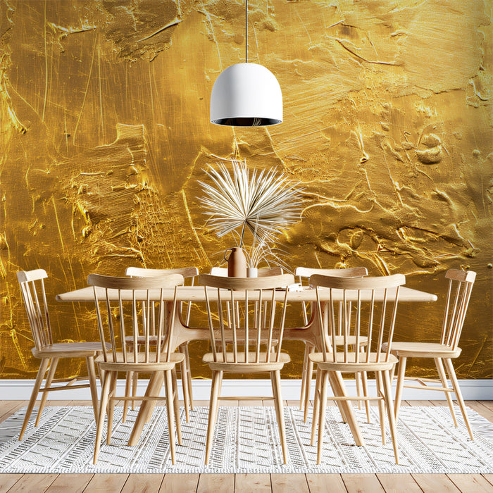 Abstract Gold Texture Mural Wallpaper | Modern & Opulent