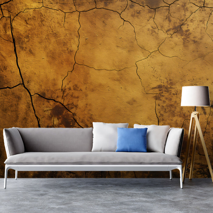 Distressed Crackle Texture Mural Wallpaper | Aged & Rustic