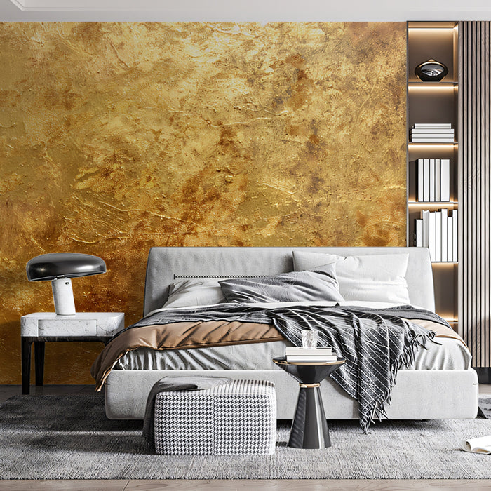 Multi-Layered Gold Mural Wallpaper | Abstract & Luminous