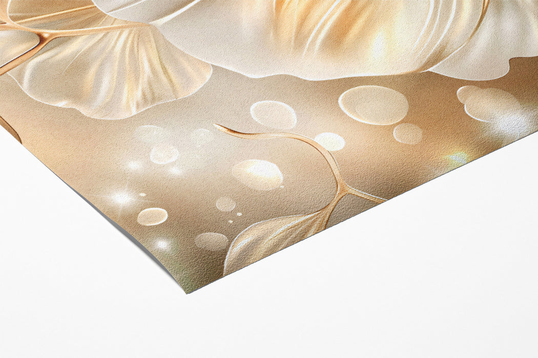 Dreamy Ginkgo & Bokeh Mural Wallpaper | Luminous & Gilded