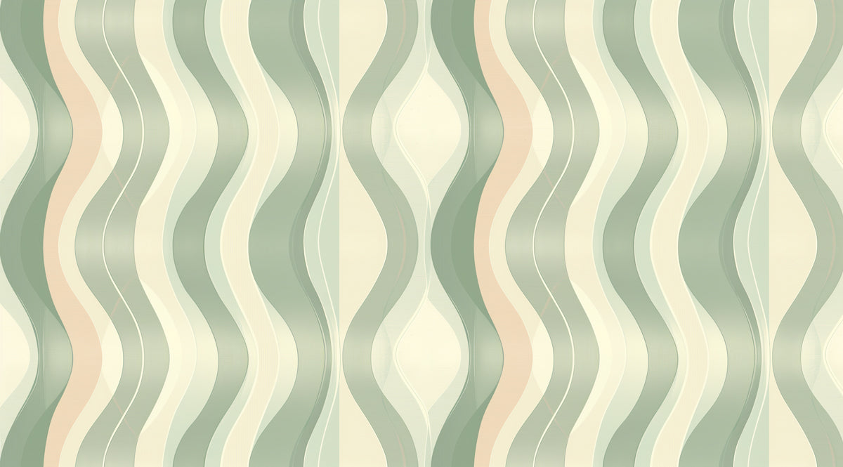 Mid-Century Modern Wave Mural Wallpaper | Graphic & Stylish