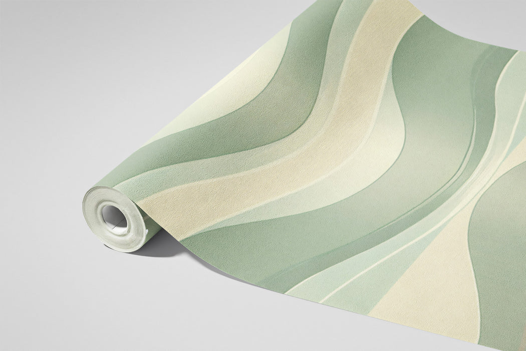 Mid-Century Modern Wave Mural Wallpaper | Graphic & Stylish