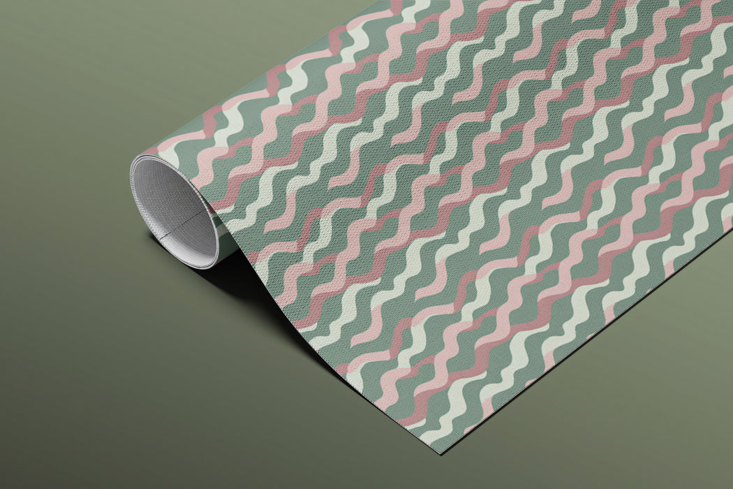 Fine Wavy Line Mural Wallpaper | Vertical & Textured