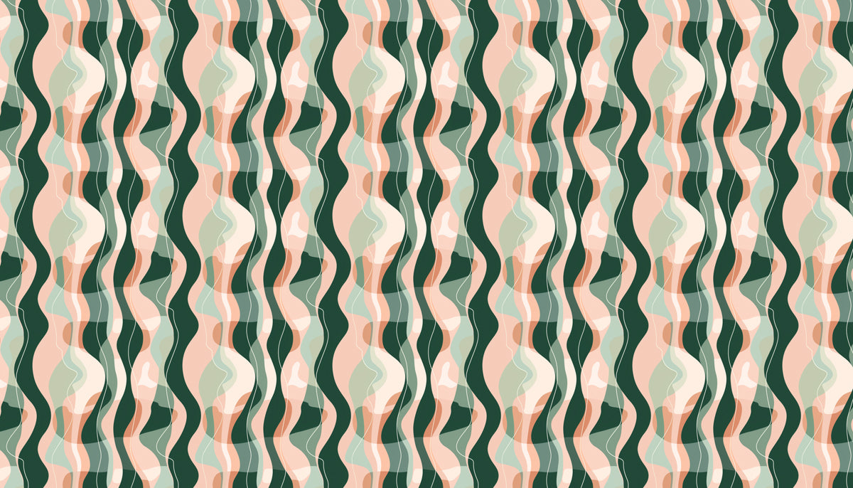Layered Organic Wave Mural Wallpaper | Earthy & Fluid