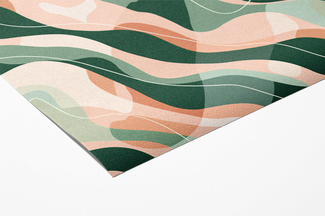 Abstract Layered Organic Shape Mural Wallpaper | Artistic & Fluid