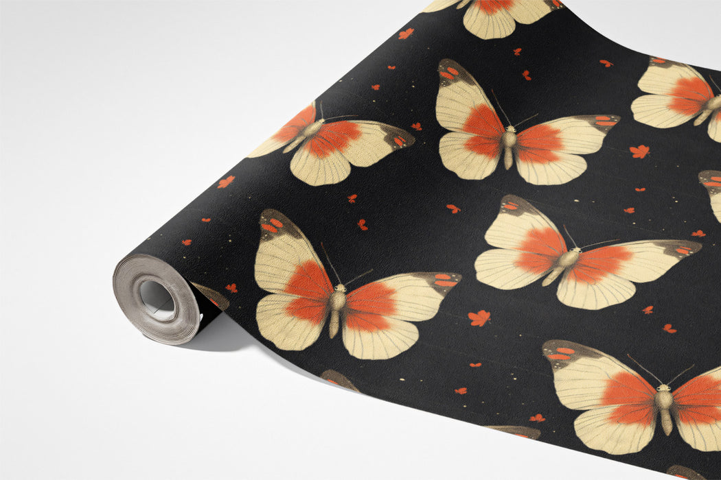 Classic Monarch Butterfly Mural Wallpaper | Warm Tones