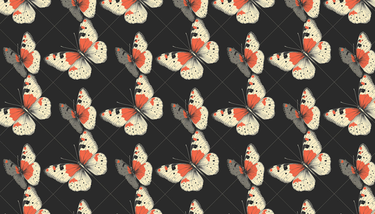 Intricate Butterfly Mural Wallpaper | High-Contrast & Bold