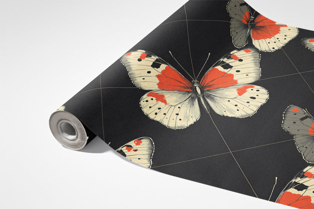 Intricate Butterfly Mural Wallpaper | High-Contrast & Bold