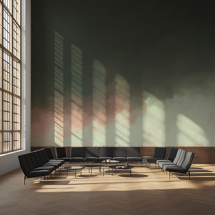 Abstract Stormy Field Mural Wallpaper | Muted & Moody