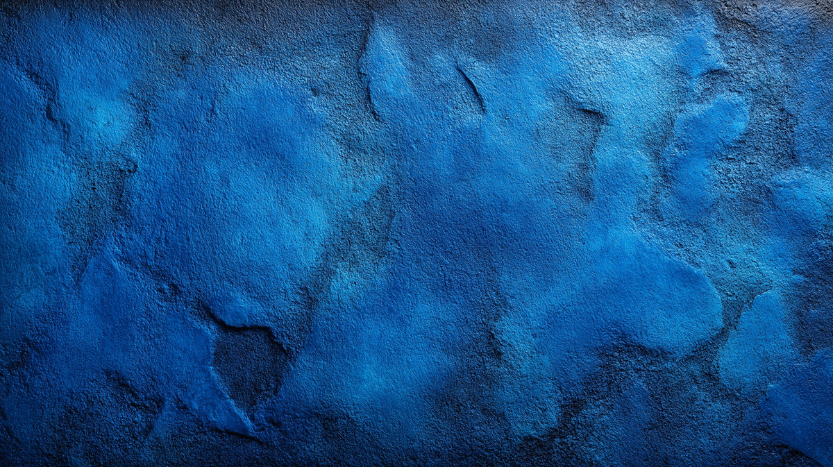 Dimensional Blue Stone Mural Wallpaper | Rugged Rocky Texture