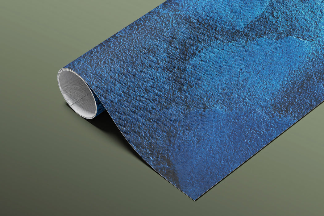 Dimensional Blue Stone Mural Wallpaper | Rugged Rocky Texture