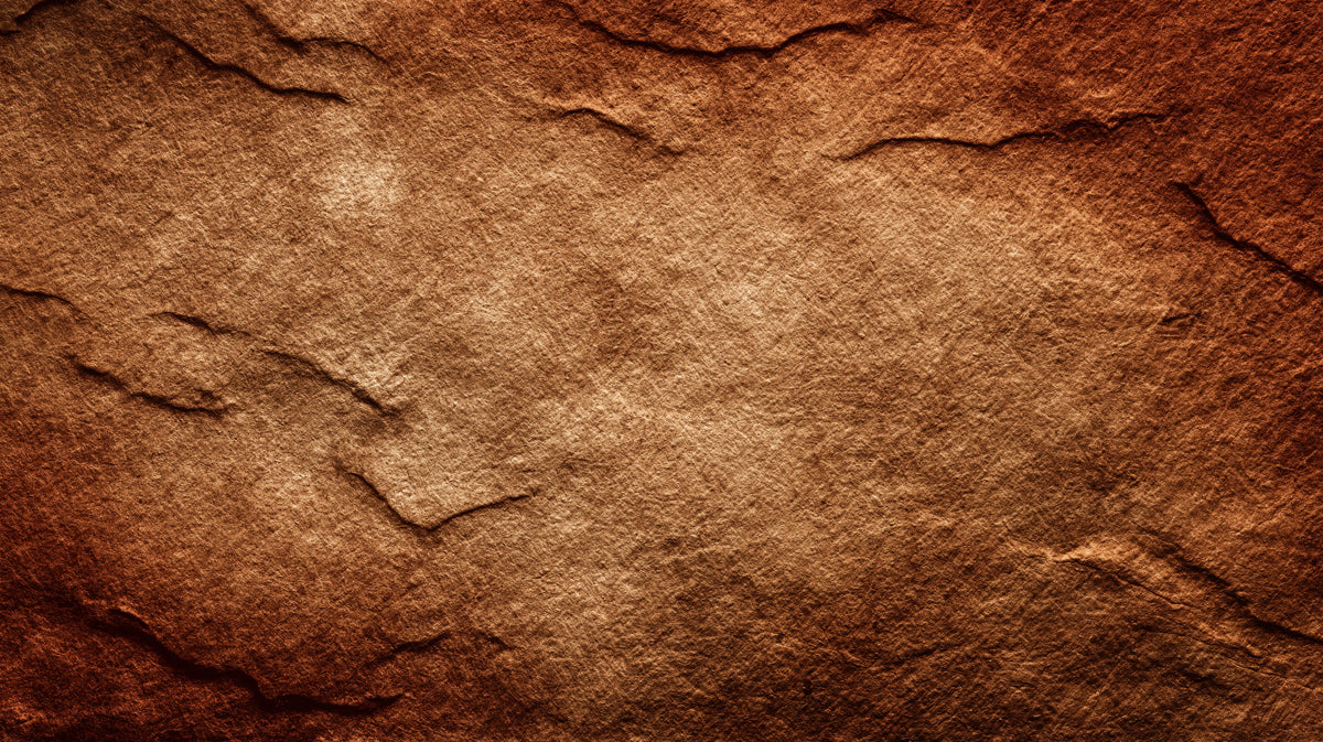 Rustic Stone Mural Wallpaper | Earthy Red-Brown Cracked Texture