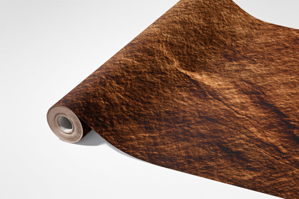 Rustic Stone Mural Wallpaper | Earthy Red-Brown Cracked Texture