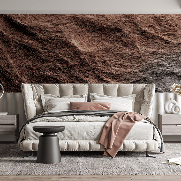 Abstract Fibrous Mural Wallpaper | Unique Woven Texture for Modern Homes