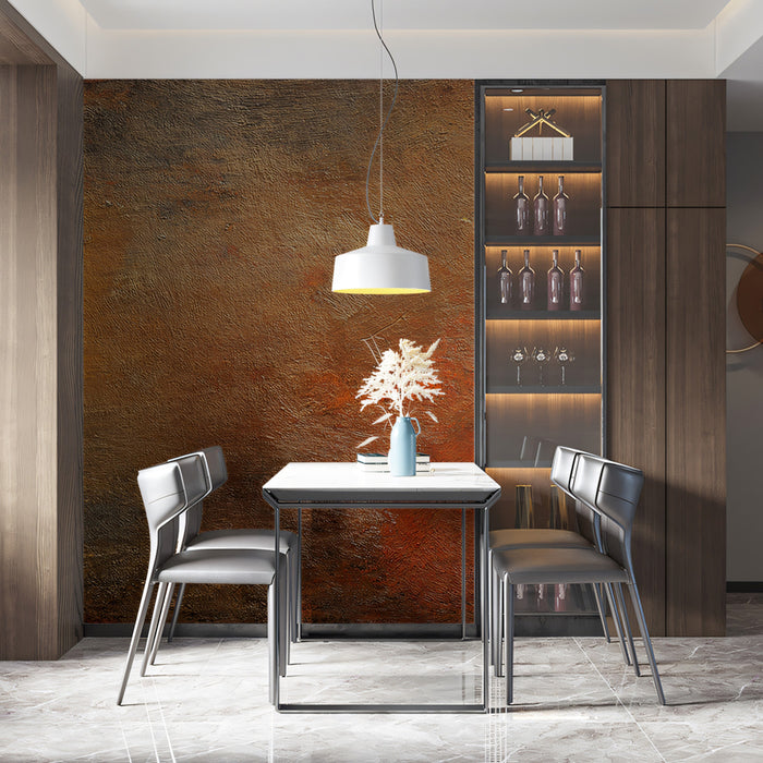 Abstract Earth Tone Mural Wallpaper | Textured Oil Painting Effect
