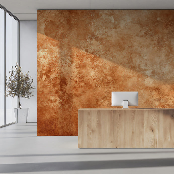 Tuscan Sunset Mural Wallpaper | Earthy Textured Abstract Fresco