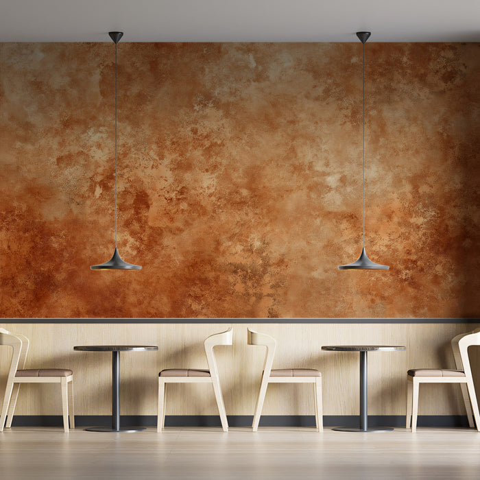 Tuscan Sunset Mural Wallpaper | Earthy Textured Abstract Fresco
