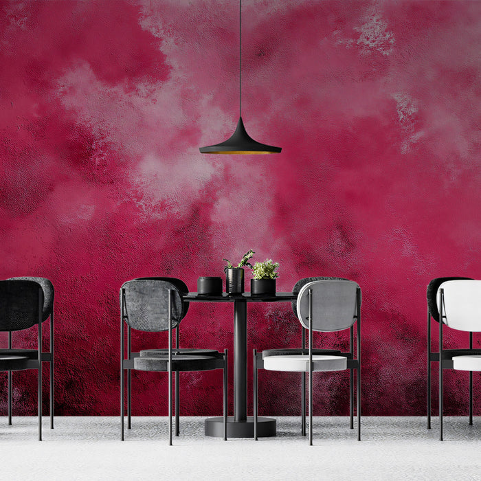 Abstract Pink Cloud Mural Wallpaper | Vibrant Artistic Texture