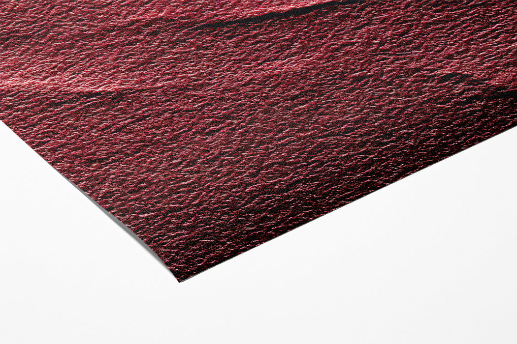 Sculptural Red Mural Wallpaper | Wavy Plaster Texture for Modern
