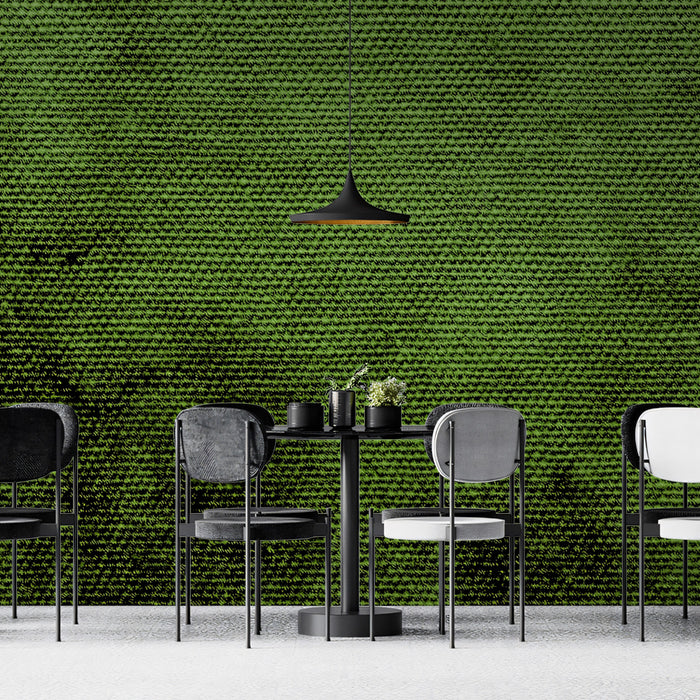 Vibrant Green Mural Wallpaper | Distressed Urban Textile Tecxture