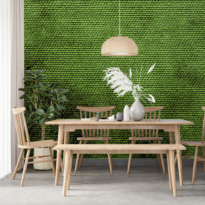Vibrant Green Mural Wallpaper | Distressed Urban Textile Tecxture